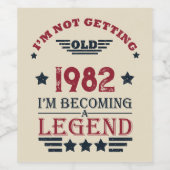 パーソナライズされたヴィンテージ誕生日プレゼント ワインラベル (シングルラベル)