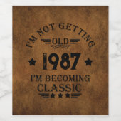 パーソナライズされたヴィンテージ誕生日プレゼント ワインラベル (シングルラベル)