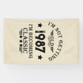 パーソナライズされたヴィンテージ誕生日プレゼント 横断幕 (横)