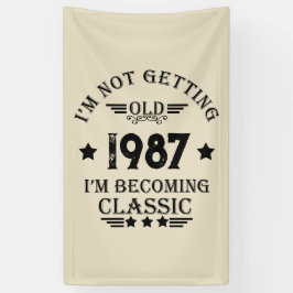 パーソナライズされたヴィンテージ誕生日プレゼント 横断幕