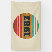 パーソナライズされたヴィンテージ誕生日プレゼント 横断幕 (縦)