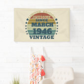 パーソナライズされたヴィンテージ誕生日プレゼント 横断幕 (インサイチュ)