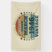 パーソナライズされたヴィンテージ誕生日プレゼント 横断幕 (縦)