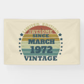 パーソナライズされたヴィンテージ誕生日プレゼント 横断幕 (横)