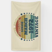 パーソナライズされたヴィンテージ誕生日プレゼント 横断幕 (縦)