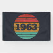 パーソナライズされたヴィンテージ誕生日プレゼント 横断幕 (横)