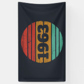 パーソナライズされたヴィンテージ誕生日プレゼント 横断幕 (縦)