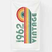 パーソナライズされたヴィンテージ誕生日プレゼント 横断幕 (縦)