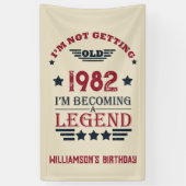 パーソナライズされたヴィンテージ誕生日プレゼント 横断幕 (縦)