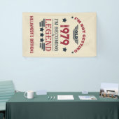 パーソナライズされたヴィンテージ誕生日プレゼント 横断幕 (トレードショー)