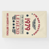 パーソナライズされたヴィンテージ誕生日プレゼント 横断幕 (横)