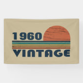 パーソナライズされたヴィンテージ誕生日プレゼント 横断幕 (横)