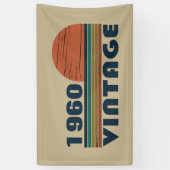 パーソナライズされたヴィンテージ誕生日プレゼント 横断幕 (縦)