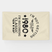 パーソナライズされたヴィンテージ誕生日プレゼント 横断幕 (横)