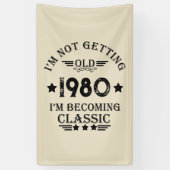 パーソナライズされたヴィンテージ誕生日プレゼント 横断幕 (縦)