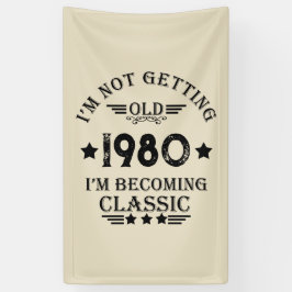 パーソナライズされたヴィンテージ誕生日プレゼント 横断幕