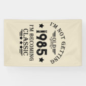 パーソナライズされたヴィンテージ誕生日プレゼント 横断幕 (横)