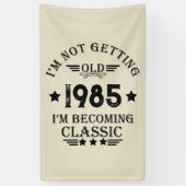 パーソナライズされたヴィンテージ誕生日プレゼント 横断幕 (縦)