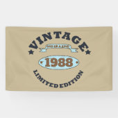 パーソナライズされたヴィンテージ誕生日プレゼント 横断幕 (横)