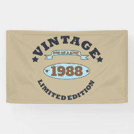 パーソナライズされたヴィンテージ誕生日プレゼント 横断幕
