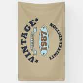 パーソナライズされたヴィンテージ誕生日プレゼント 横断幕 (縦)