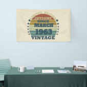 パーソナライズされたヴィンテージ誕生日プレゼント 横断幕 (トレードショー)