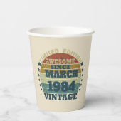 パーソナライズされたヴィンテージ誕生日プレゼント 紙コップ