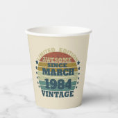 パーソナライズされたヴィンテージ誕生日プレゼント 紙コップ