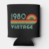 パーソナライズされたヴィンテージ誕生日プレゼント 缶クーラー (裏面)