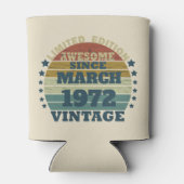 パーソナライズされたヴィンテージ誕生日プレゼント 缶クーラー (裏面)