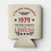 パーソナライズされたヴィンテージ誕生日プレゼント 缶クーラー (裏面)