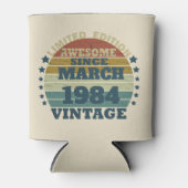 パーソナライズされたヴィンテージ誕生日プレゼント 缶クーラー (正面)