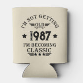 パーソナライズされたヴィンテージ誕生日プレゼント 缶クーラー (裏面)