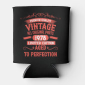 パーソナライズされたヴィンテージ誕生日プレゼント 缶クーラー (正面)