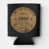 パーソナライズされたヴィンテージ誕生日プレゼント 缶クーラー (正面)
