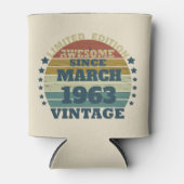 パーソナライズされたヴィンテージ誕生日プレゼント 缶クーラー (正面)