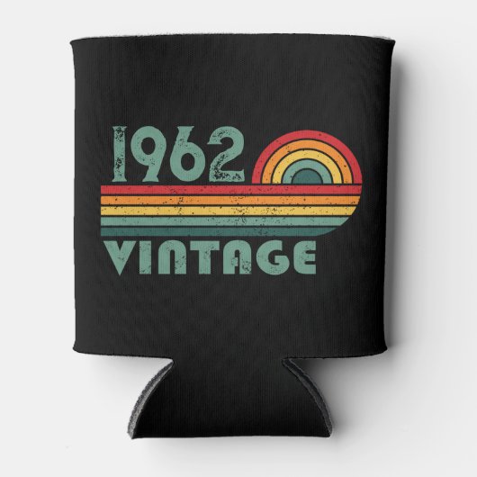 パーソナライズされたヴィンテージ誕生日プレゼント 缶クーラー (正面)