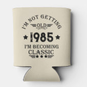 パーソナライズされたヴィンテージ誕生日プレゼント 缶クーラー (裏面)