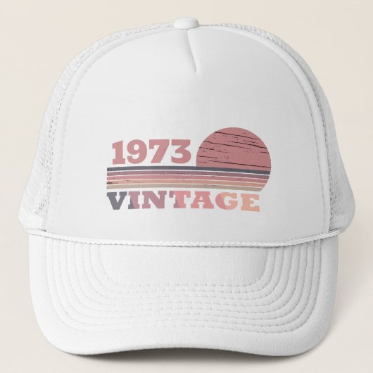 パーソナライズされたヴィンテージ誕生日女性プレゼント キャップ (正面)