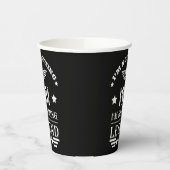 パーソナライズされたヴィンテージ誕生日白黒 紙コップ (左)