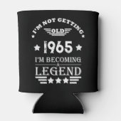 パーソナライズされたヴィンテージ誕生日白黒 缶クーラー (裏面)