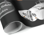 パーソナライズされたヴィンテージ誕生日 ラッピングペーパー (ロールコーナー)