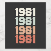 パーソナライズされたヴィンテージ誕生日 ワインラベル (シングルラベル)