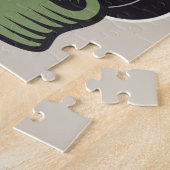 パーソナライズされたヴィンテージ農業トラクターカントリー農家 ジグソーパズル (側面)