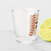 パーソナライズされたヴィンテージ野球名番号レトロ ショットグラス (左)