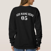 パーソナライズされたヴィンテージ野球名番号レトロ スウェットシャツ (裏面)