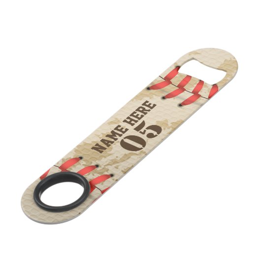 パーソナライズされたヴィンテージ野球名番号レトロ スピード栓抜き (正面アングル)