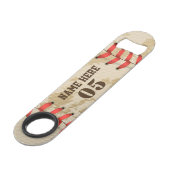 パーソナライズされたヴィンテージ野球名番号レトロ スピード栓抜き (裏面アングル)