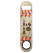 パーソナライズされたヴィンテージ野球名番号レトロ スピード栓抜き (正面)