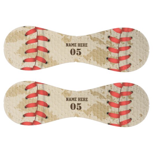 パーソナライズされたヴィンテージ野球名番号レトロ ソフトボール (パネル)